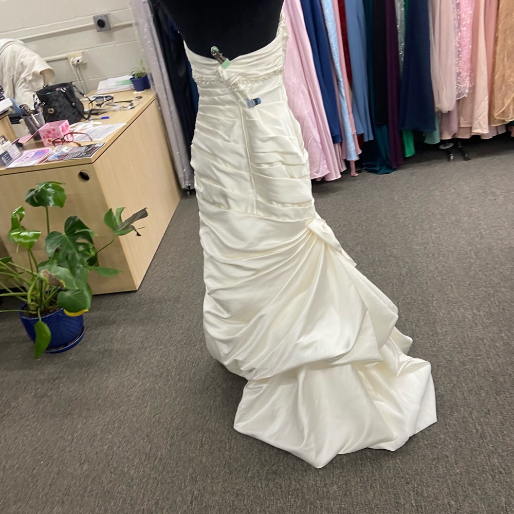 David's Bridal Elegant Cream Wedding Dress - Picture 12 of 16